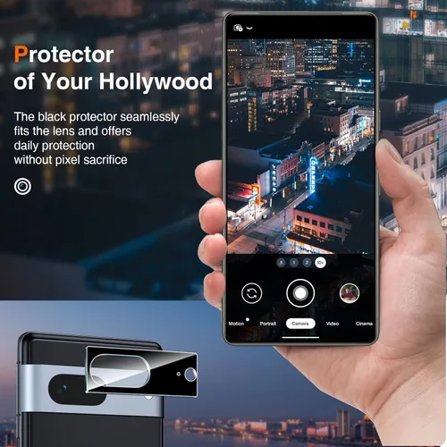 Vista 6 de LK Paquete de 2 protectores de pantalla para Google Pixel 8 con 2 protectores de lente de cámara, protector de pantalla de vidrio templado
