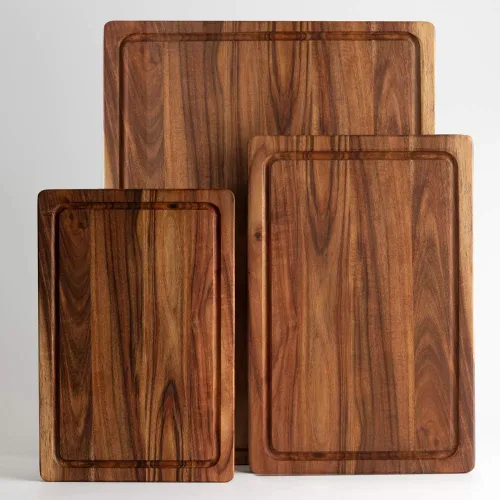 Vista 6 de jalz Jalz - Tabla de cortar de madera de acacia de 15 x 10 pulgadas, tabla de cortar y servir