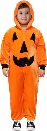 Vista 2 de Disfraces familiares a juego que brillan en la oscuridad para Halloween mono de una pieza con capucha y diseño de esqueleto para adultos y niños