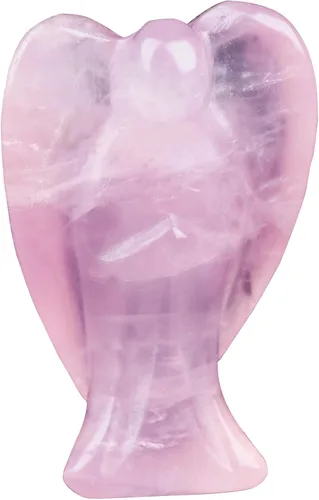 Vista 11 de Estatua de cristal de ángel de aventurina azul, figuras de ángel pulidas talladas a mano, decoración de cristal curativo, lindo ángel de la guarda