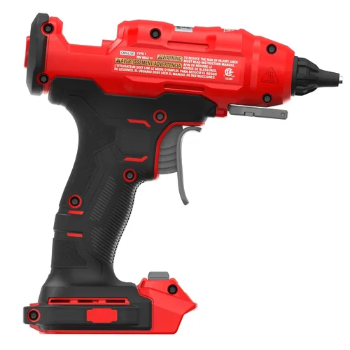 Vista 8 de CRAFTSMAN V20 Hot Glue Gun Full Size, Cordless Glue Gun and Sticks Set with LED Light, Interchangeable Nozzles and Wrench, Retractable Dip Tray