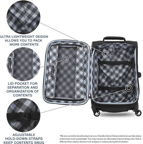 Vista 4 de Travelpro Maxlite - Maleta con ruedas giratorias extensible 5 lados suaves Negro 401176101