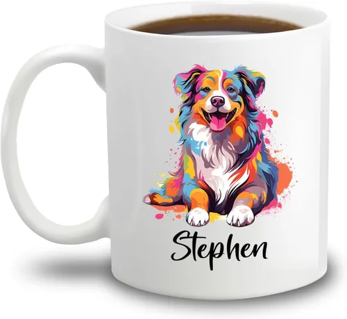 Vista 17 de Affenpinscher - Taza de café con nombre personalizado, regalo para perro, papá, perro, mamá, taza de cerámica blanca personalizada Affenpinscher
