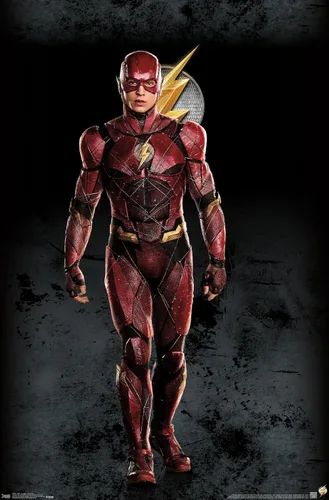 Vista 11 de Trends International Película de DC Comics - Liga de la Justicia - Póster de pared The Flash, 14.725 x 22.375 pulgadas, versión enmarcada de madera