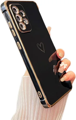 Vista 49 de ZTOFERA Funda diseñada para Google Pixel 7a, bonito diseño de corazones de amor con borde chapado y protección de lente de cámara, para Google Pixel