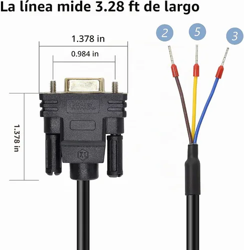 Vista 6 de XMSJSIY DB9 Conector RS232 Serial Port Adaptadores de cable sin soldadura Femenino