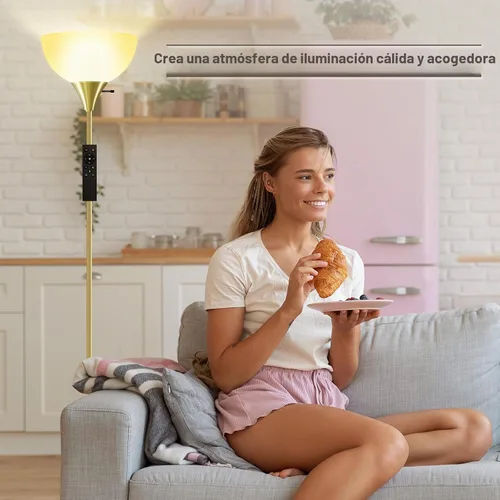 Vista 8 de Lámparas de pie para sala de estar, lámparas de pie Torchiere de 71 pulgadas con control remoto, 2700K-6500K temperatura de color y brillo
