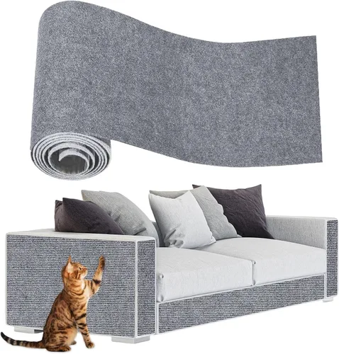 Vista 10 de ENONCI Protector de esquina de pared de sofá de 23.6 x 15.8 pulgadas para gatos de interior, protector de muebles antiarañazos contra arañazos