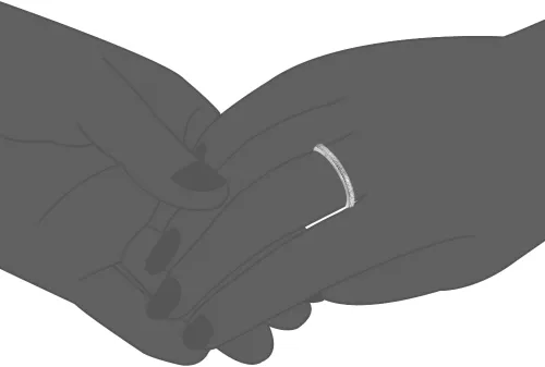 Vista 6 de JOERICA 3 anillos de compromiso de boda apilables de acero inoxidable de 0.079in para mujer