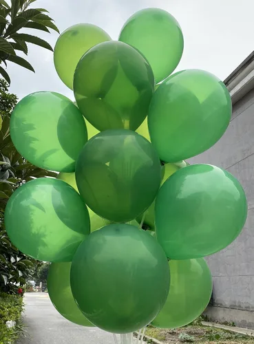 Vista 5 de 100 globos en varios tamaños de 12 y 10 pulgadas, perfectos para Navidad, día de San Patricio, brochas, graduaciones, decoraciones de fiesta de baby