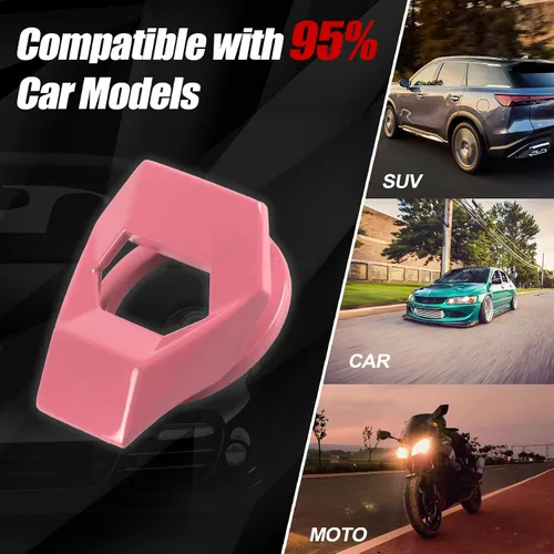Vista 7 de SINGARO Cubierta Universal para Botón de Arranque y Parada del Motor, Adorno de Aleación de Zinc para Control de Energía del Automóvil, Cubierta