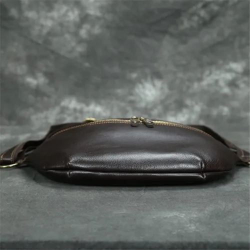 Vista 4 de Ztimi Postman - Bolsa de pecho de gran capacidad, mochila retro para hombre, casual, bolsa de mensajero de hombro