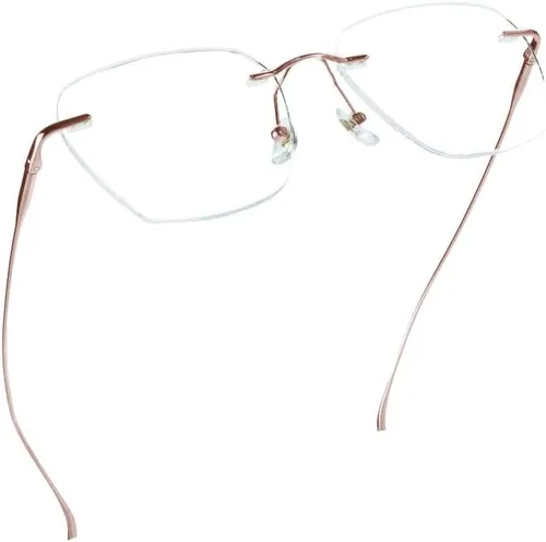 Vista 7 de LifeArt Pure Titanium Frame Glasses/Blue Light Blocking Reading Glasses, Reduce Eyestrain, Stylish for Men and Women