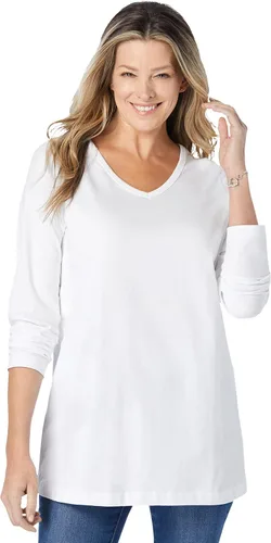 Vista 28 de Camiseta manga larga de talla grande para mujer Woman Within Negro