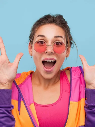 Vista 4 de Blulu 20 pares de gafas de sol redondas hippies estilo John 60s Circle gafas de colores Multi color L
