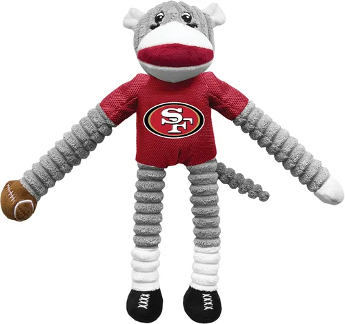 Vista 21 de Littlearth NFL Sock Monkey Pet Toy, Team Color, One