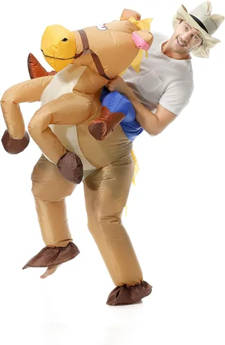 Vista 6 de EONPOW disfraz inflable de caballo para Halloween