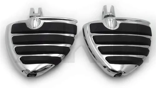Vista 7 de SMT- Estriberas cromadas de calavera compatibles con Harley 2018 y posteriores FXBB FXBR FXBRS FXLR 2019 Street Bob [B07P5H6Z2M] Cromo 1