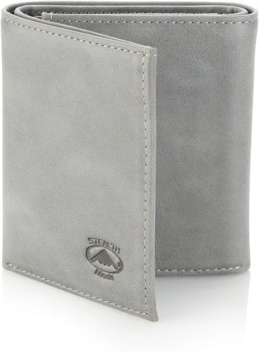 Vista 15 de Stealth Mode Cartera de cuero triple RFID para hombres con soporte de identificación abatible (negro)