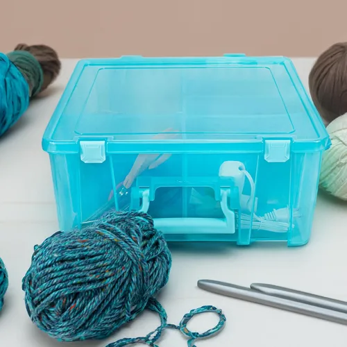 Vista 9 de ArtBin 6990AA Super Satchel Caja de almacenamiento de doble profundidad con 8 compartimentos extraíbles - Almacenamiento de arte con cierre