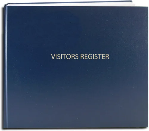 Vista 7 de BookFactory Visitor Log Book Register, Black, Hardbound, 120 Pages Negro