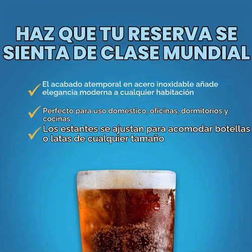 Vista 2 de NewAir - Nevera y refrigerador para bebidas, acero inoxidable