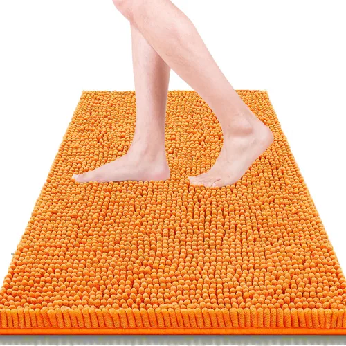Vista 24 de Alfombras de baño de 47 x 17 pulgadas, súper absorbentes, suaves, gruesas, lavables a máquina, tapete de baño de felpilla antideslizante, tapete