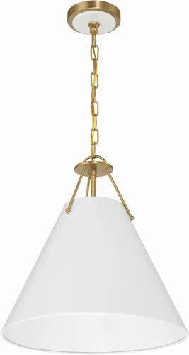 Vista 9 de Crystorama Xavier - Colgante de oro vibrante de 12 pulgadas Blanco