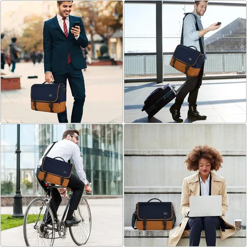 Vista 41 de MATEIN Bolsa tipo mensajero para hombres, mochila escolar para adolescentes, ligera de 17.3 pulgadas, maletín para laptop grande, bolsa cruzada