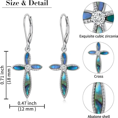Vista 78 de Aretes colgantes de filigrana de plata de ley 925, margarita, loto, flor de rosa, piedra lunar, lágrima para mujer, nudo celta infinito, margarita