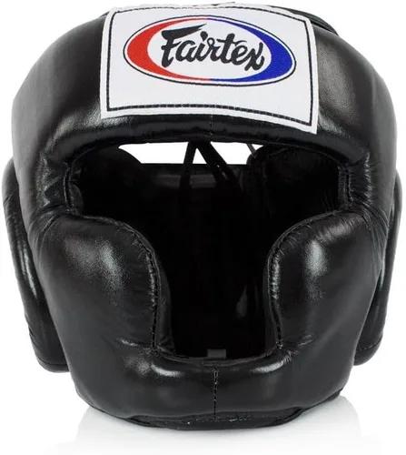 Vista 10 de Fairtex Muay Thai & Boxing Headgear Protector de cabeza protector con correas ajustables, acolchado multicapa, visión mejorada y cobertura