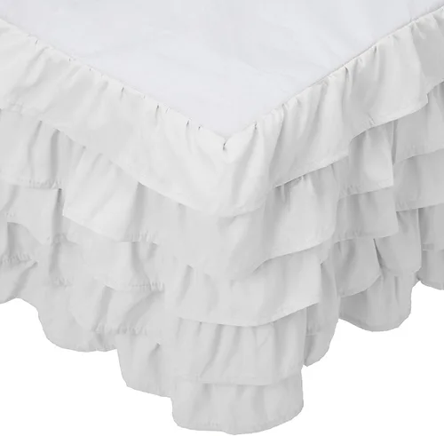 Vista 16 de Elegant Comfort Leila Collection - Falda de cama con múltiples volantes, 1500 hilos por pulgada cuadrada, calidad egipcia, con volantes antipolvo