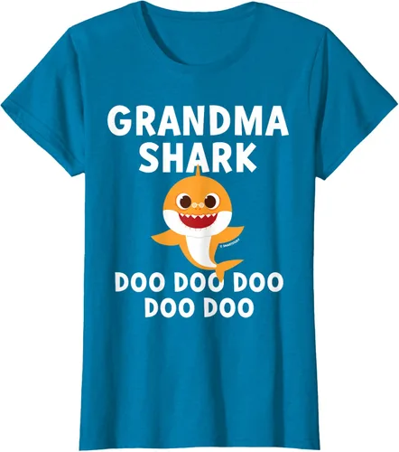 Vista 9 de Pinkfong Camiseta oficial Grandma Shark Negro