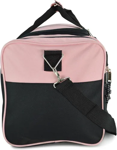 Vista 3 de DALIX - Bolsa deportiva para gimnasio y viajar de 19pulgadas, color negro, rojo, rosa, morado, azul marino, gris y azul, Rosado), DF-019-Pink