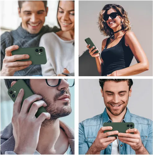 Vista 2 de Cordking Funda diseñada para iPhone 11, silicona [borde recto] y [protección de cámara] Funda mejorada para teléfono con forro de microfibra suave