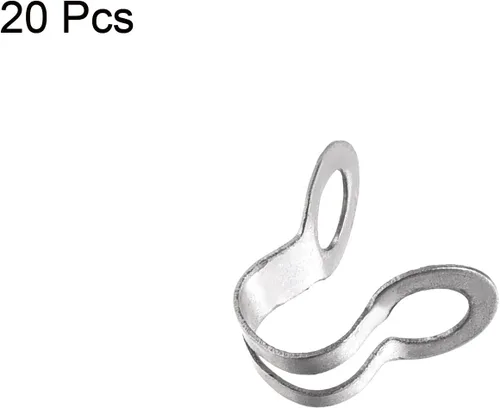 Vista 3 de uxcell Conector de cadena de bolas, 0.079 in, 0.094 in, doble anillo, conexión de bucle de acero inoxidable, paquete de 20