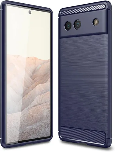 Vista 11 de Funda compatible con Google Pixel 6a, diseño de textura de fibra de carbono, absorción de golpes antiarañazos, ajuste delgado, color negro