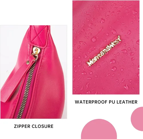 Vista 6 de Montana West Lindos bolsos de hombro para mujer, mini monederos de cuero y bolsos de mano