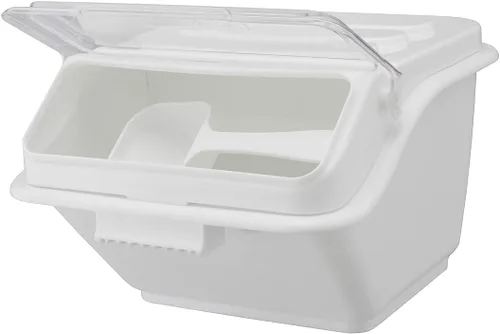 Vista 7 de Restaurantware Contenedor de ingredientes rectangular blanco de 2.6 galones