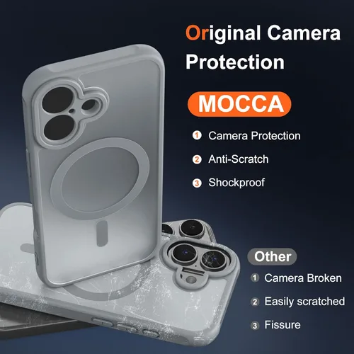 Vista 456 de MOCCA - Funda magnética resistente para iPhone XR de 6.1 pulgadas, compatible con MagSafe, funda con protección contra caídas de grado militar