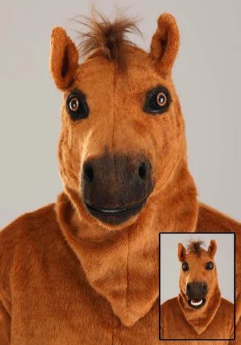Vista 5 de Disfraz de Mascota con Boca Movible de Caballo para Adultos Multicolor