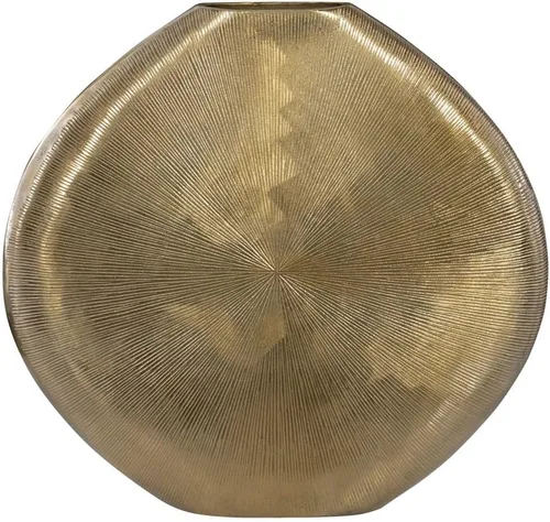Vista 4 de Uttermost Gretchen - Jarrón moderno dorado acanalado de 23 pulgadas de alto