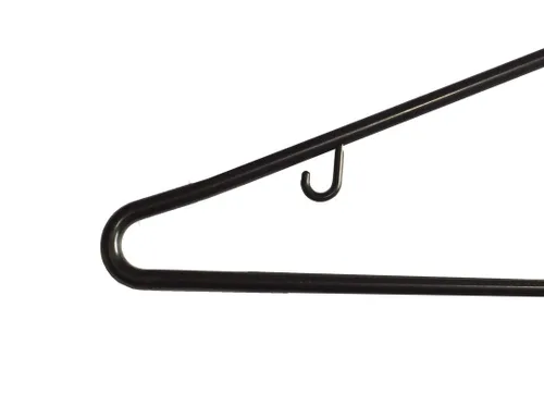Vista 5 de Nahanco Perchas de plástico para ropa, negro, paquete de 24 (TBBHU)