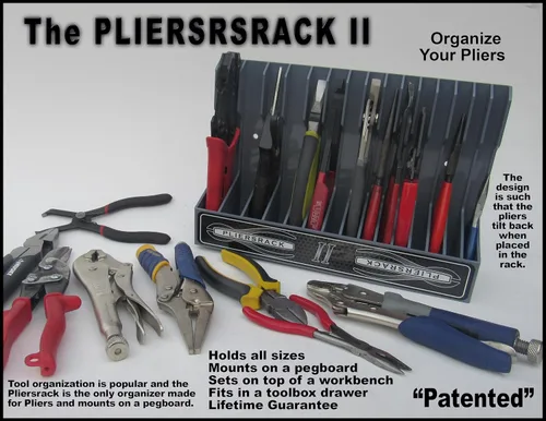 Vista 8 de Pliersrack PLR15 Organizador de Alicates - Soporte de Plástico Resistente para 15 Alicates para Caja de Herramientas u Organización de Tablero