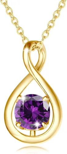 Vista 17 de FANCIME Dainty Infinity Birthstone Necklaces Sterling Silver Pendant abr-04