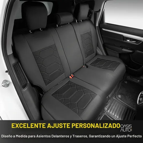 Vista 3 de OASIS AUTO Fundas de asiento con ajuste personalizado para Honda CRV 2017-2025, protector de asiento de cuero sintético impermeable y duradero