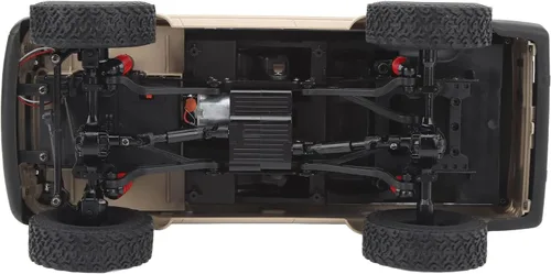 Vista 4 de Naroote RC Crawler, 500mAh 2.4GHz 1/16 Escala Completa Vehículo RC Camión Interior (Caqui)