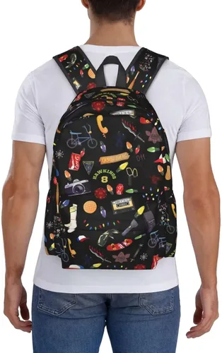 Vista 3 de Oiwizxi Mochila de dibujos animados de película con caja de almuerzo 3 para hombres y mujeres, A, Dibujos animados, deportes