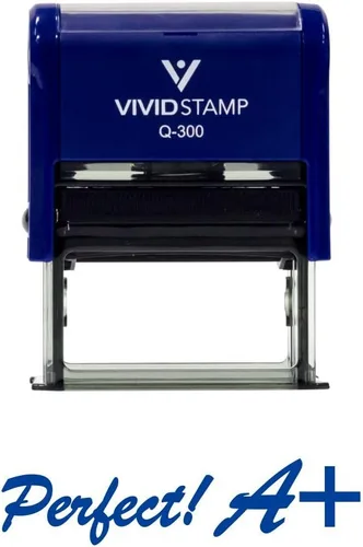 Vista 32 de Sello de goma autoentintado para profesor de trabajo incompleto (tinta azul), tamaño mediano