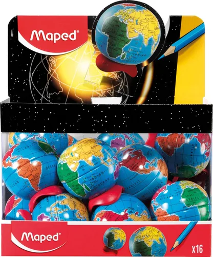 Vista 5 de Maped Globe - Sacapuntas de 1 agujero, accesorio de escritorio compacto, afilado preciso, herramienta educativa, diseño atractivo y eficiente